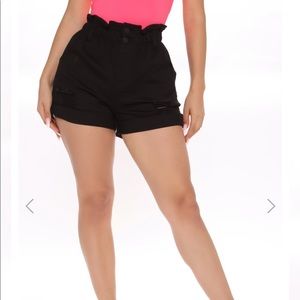 Black high waist shorts